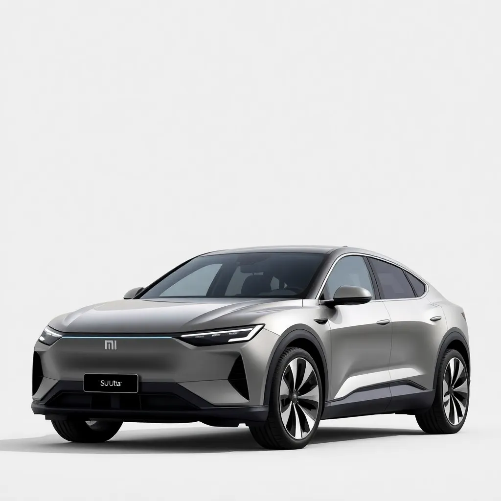 Xiaomi SU7 Ultra Elektroauto auf einer urbanen Straße bei Tageslicht