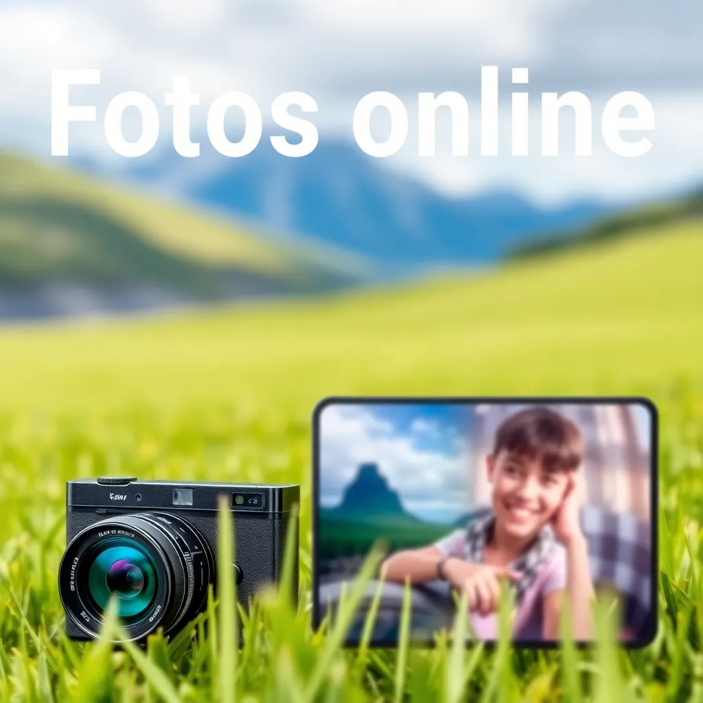 Digitale Fotos online speichern mit moderner Cloud-Lösung am Schreibtisch