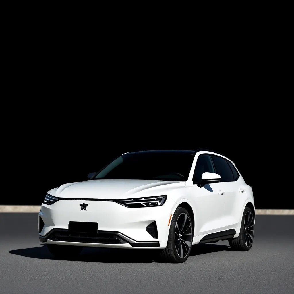 Polestar Auto vor moderner Kulisse mit iPhone und digitalem Autoschlüssel