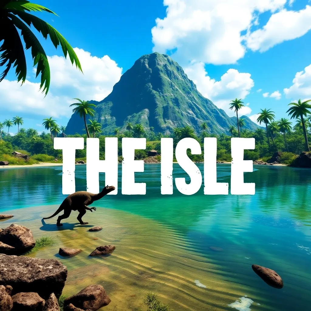 Dedizierter The Isle Server im modernen Rechenzentrum mit Dinosaurier-Motiv