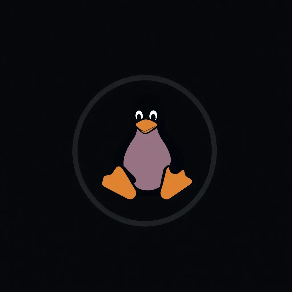 Fotorealistische Darstellung eines gesicherten Linux-Servers im modernen Rechenzentrum